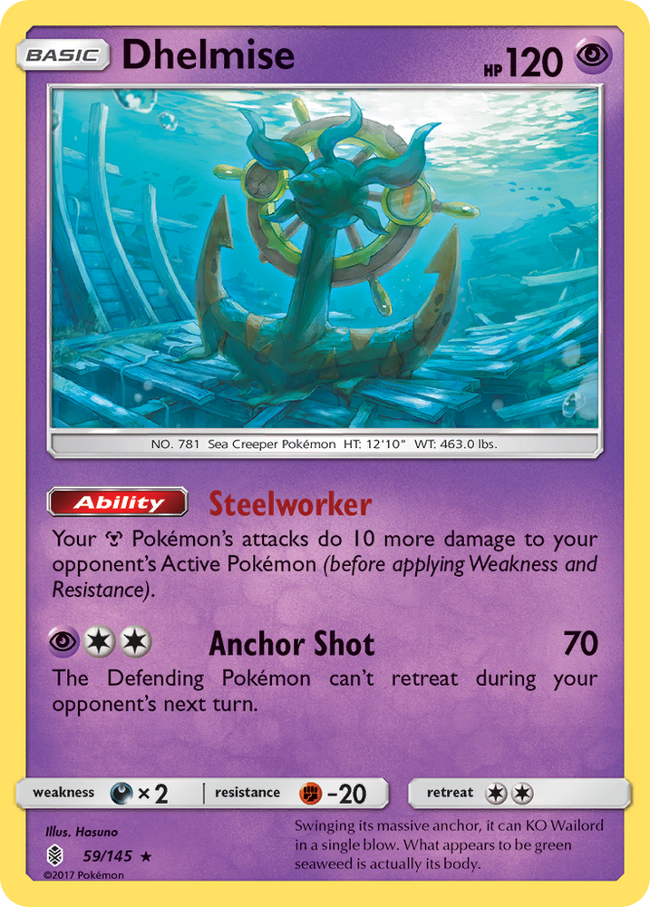 Pokemon | Dhelmise (59/145) [Sun & Moon: Guardians Rising] | The Nerd Merchant