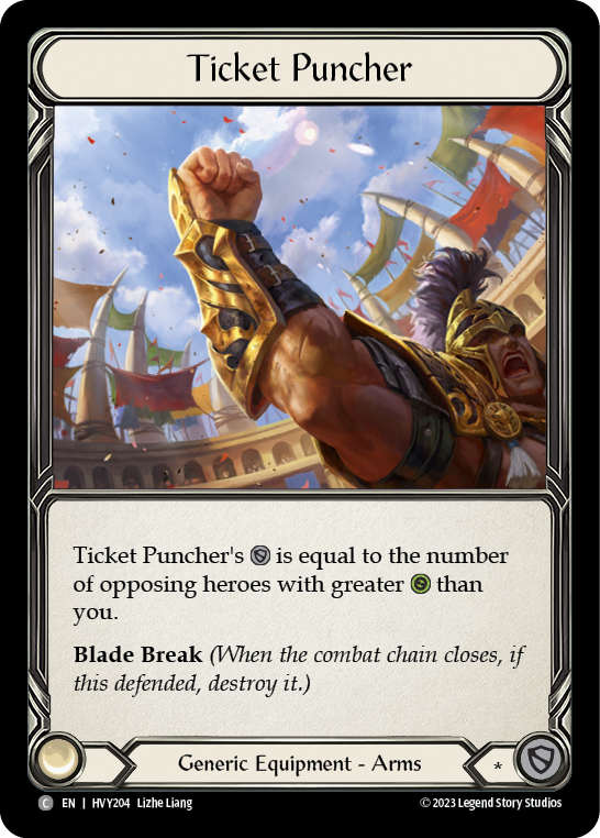 Flesh and Blood TCG | Ticket Puncher [HVY204] (Heavy Hitters)  Cold Foil | The Nerd Merchant