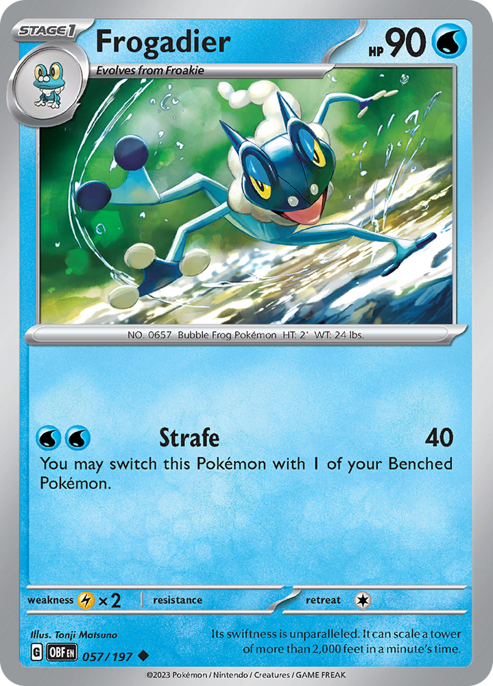 Pokemon | Frogadier (057/197) [Scarlet & Violet: Obsidian Flames] | The Nerd Merchant