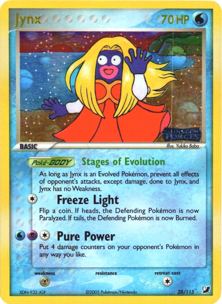 Pokemon | Jynx (28/115) (Stamped) [EX: Unseen Forces] | The Nerd Merchant