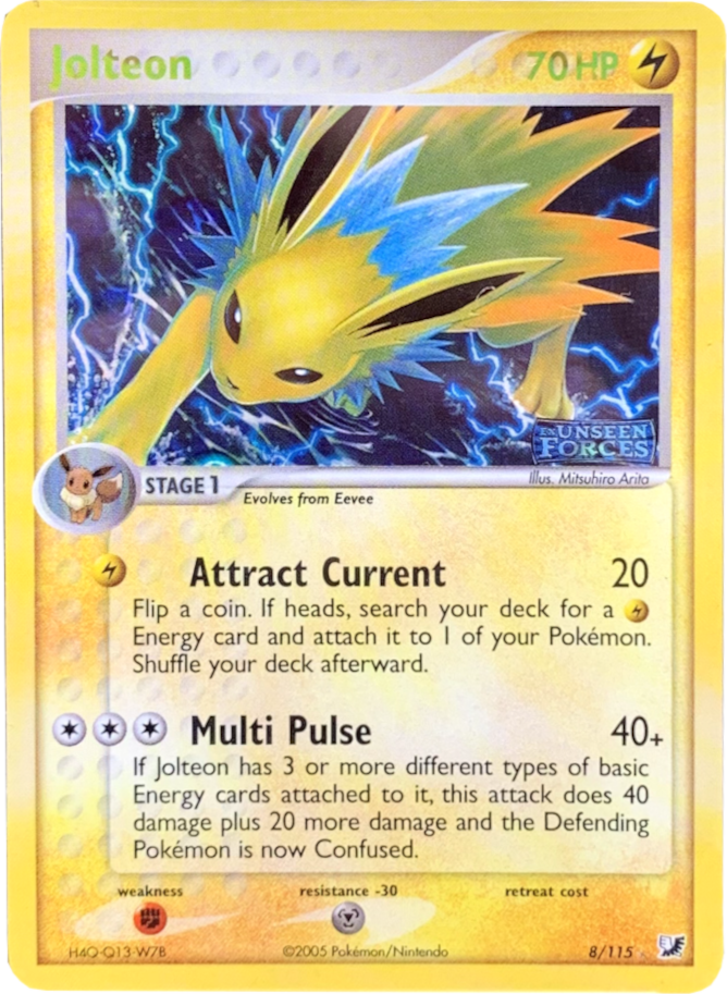 Pokemon | Jolteon (8/115) (Stamped) [EX: Unseen Forces] | The Nerd Merchant