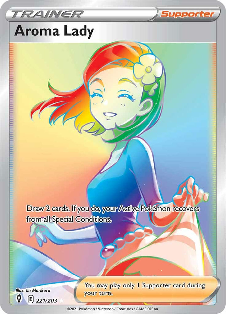 Pokemon | Aroma Lady (221/203) [Sword & Shield: Evolving Skies] | The Nerd Merchant