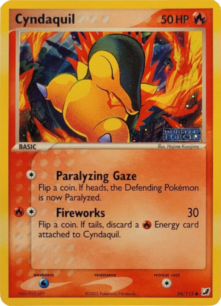 Pokemon | Cyndaquil (54/115) (Stamped) [EX: Unseen Forces] | The Nerd Merchant