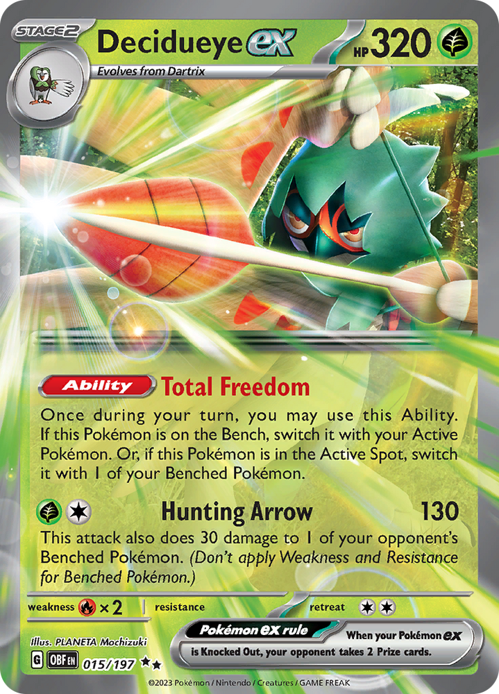 Pokemon | Decidueye ex (015/197) [Scarlet & Violet: Obsidian Flames] | The Nerd Merchant