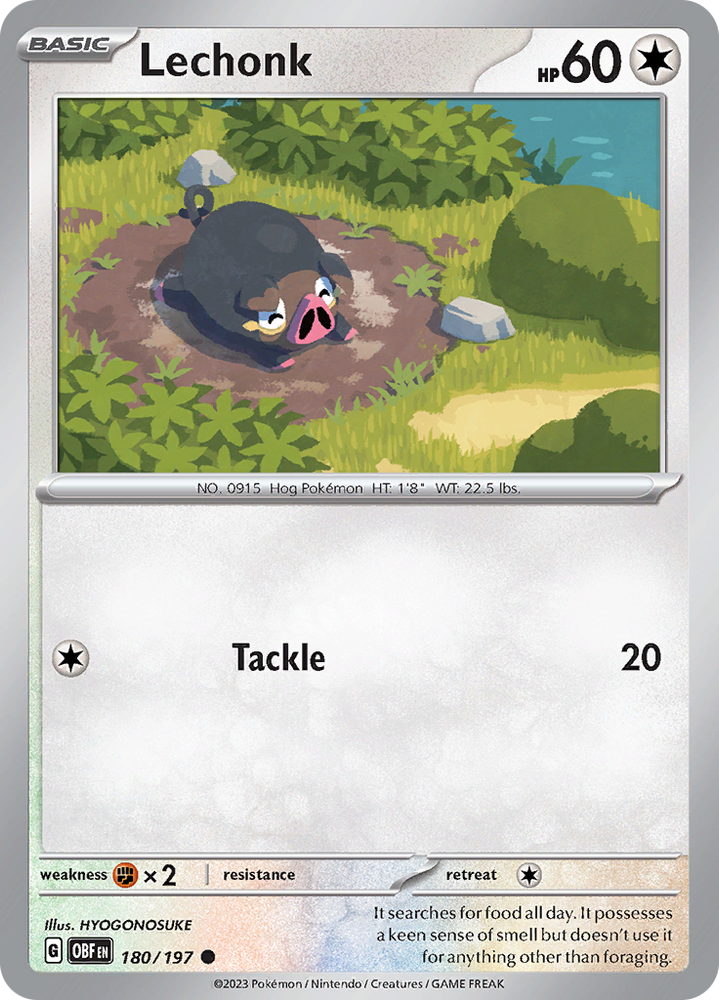 Pokemon | Lechonk (180/197) [Scarlet & Violet: Obsidian Flames] | The Nerd Merchant