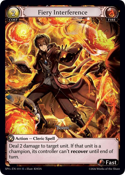 Fiery Interference (Curio Foil) (11) [Supporter Pack 4]