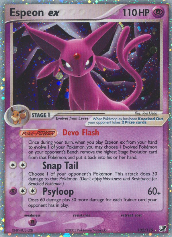 Pokemon | Espeon ex (102/115) [EX: Unseen Forces] | The Nerd Merchant