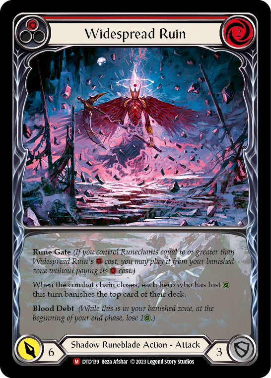 Flesh and Blood TCG | Widespread Ruin (Extended Art) [DTD139] (Dusk Till Dawn)  Rainbow Foil | The Nerd Merchant