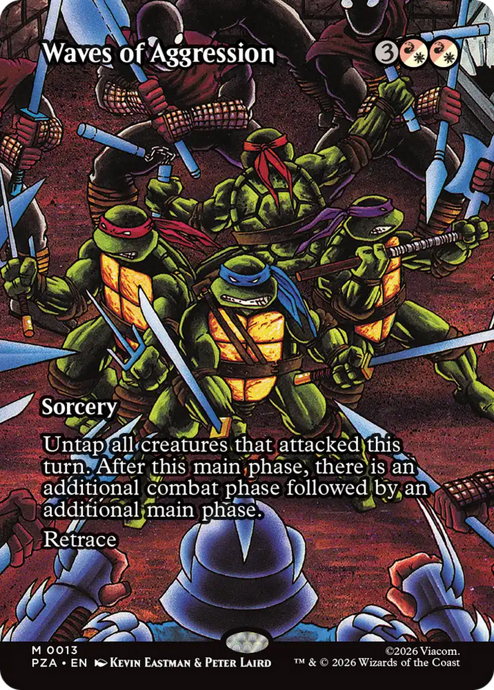 Magic | Waves of Aggression (Borderless) [Teenage Mutant Ninja Turtles Eternal-Legal] | The Nerd Merchant