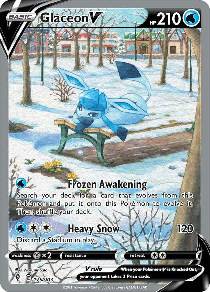 Pokemon | Glaceon V (175/203) [Sword & Shield: Evolving Skies] | The Nerd Merchant