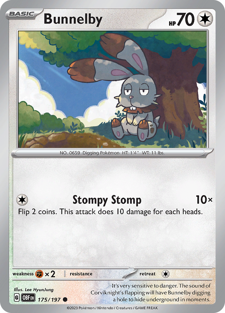 Pokemon | Bunnelby (175/197) [Scarlet & Violet: Obsidian Flames] | The Nerd Merchant