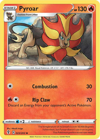 Pokemon | Pyroar (023/203) [Sword & Shield: Evolving Skies] | The Nerd Merchant