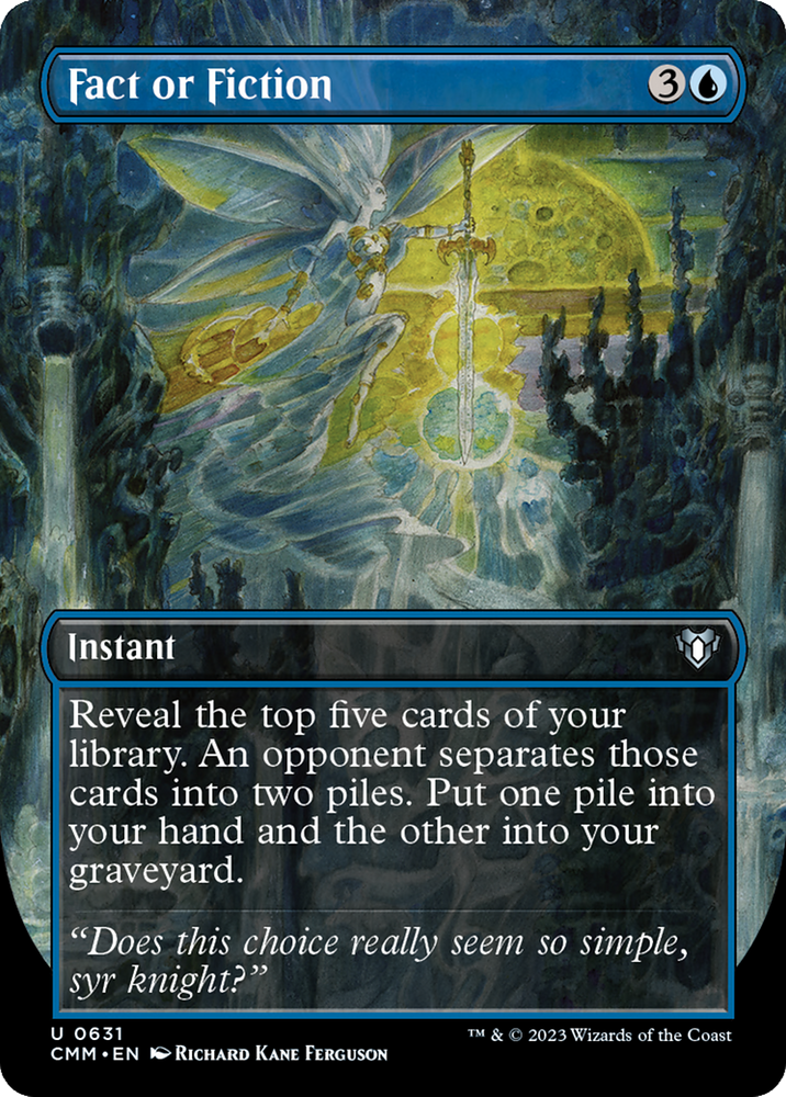 Magic | Fact or Fiction (Borderless Alternate Art) [Commander Masters] | The Nerd Merchant