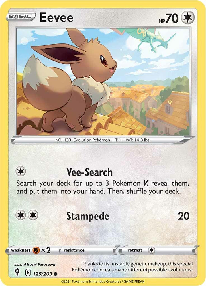 Pokemon | Eevee (125/203) [Sword & Shield: Evolving Skies] | The Nerd Merchant