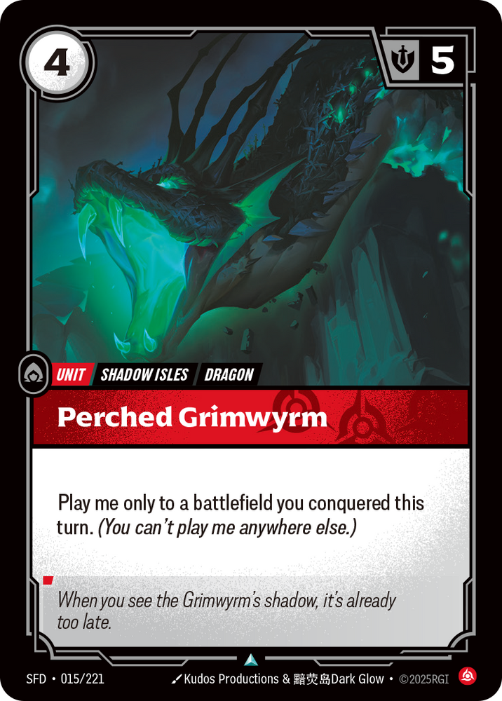 Perched Grimwyrm (Foil) - Spiritforged #15