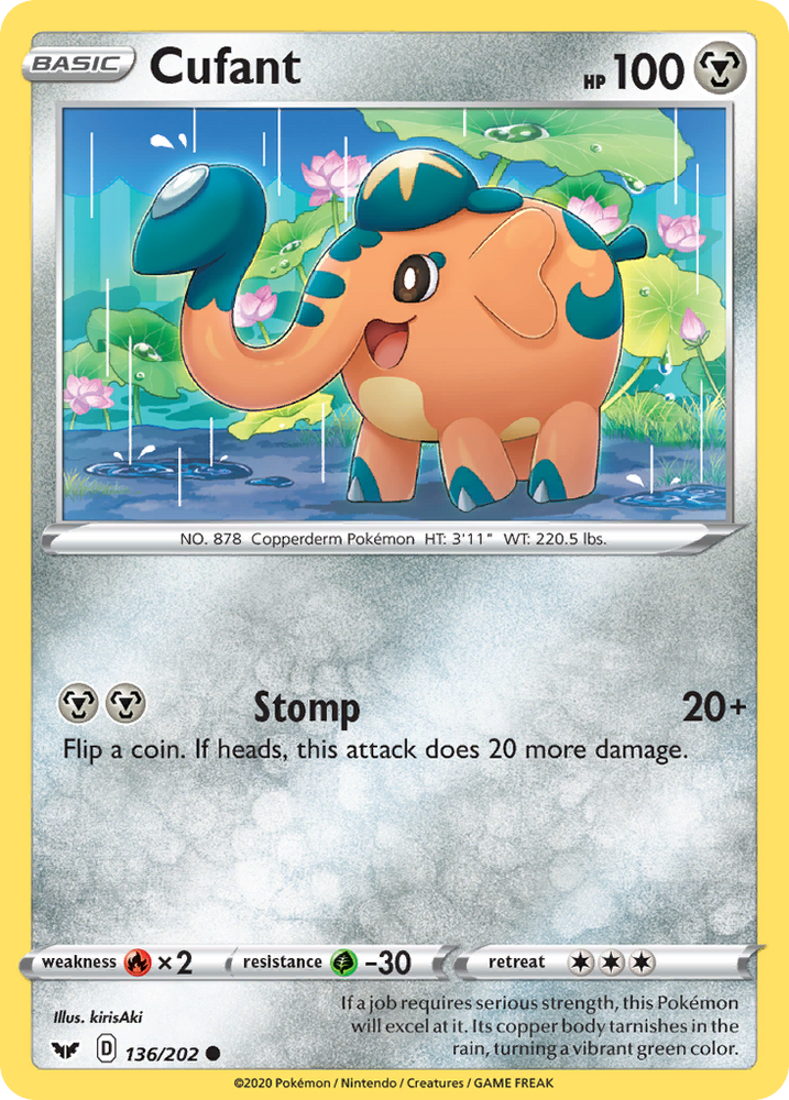 Pokemon | Cufant (136/202) [Sword & Shield: Base Set] | The Nerd Merchant
