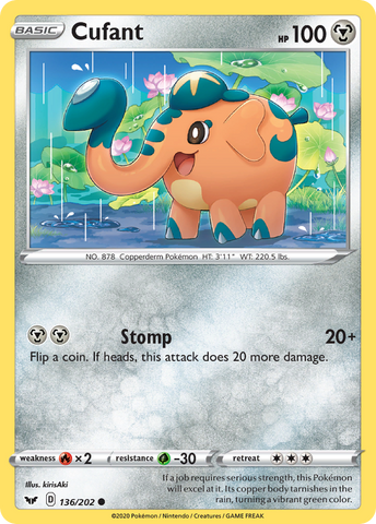 Pokemon | Cufant (136/202) [Sword & Shield: Base Set] | The Nerd Merchant