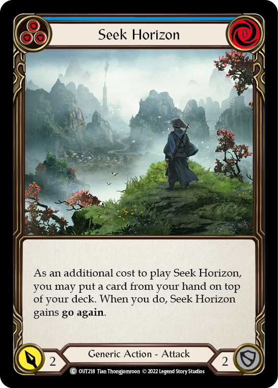 Flesh and Blood TCG | Seek Horizon (Blue) [OUT218] (Outsiders) | The Nerd Merchant