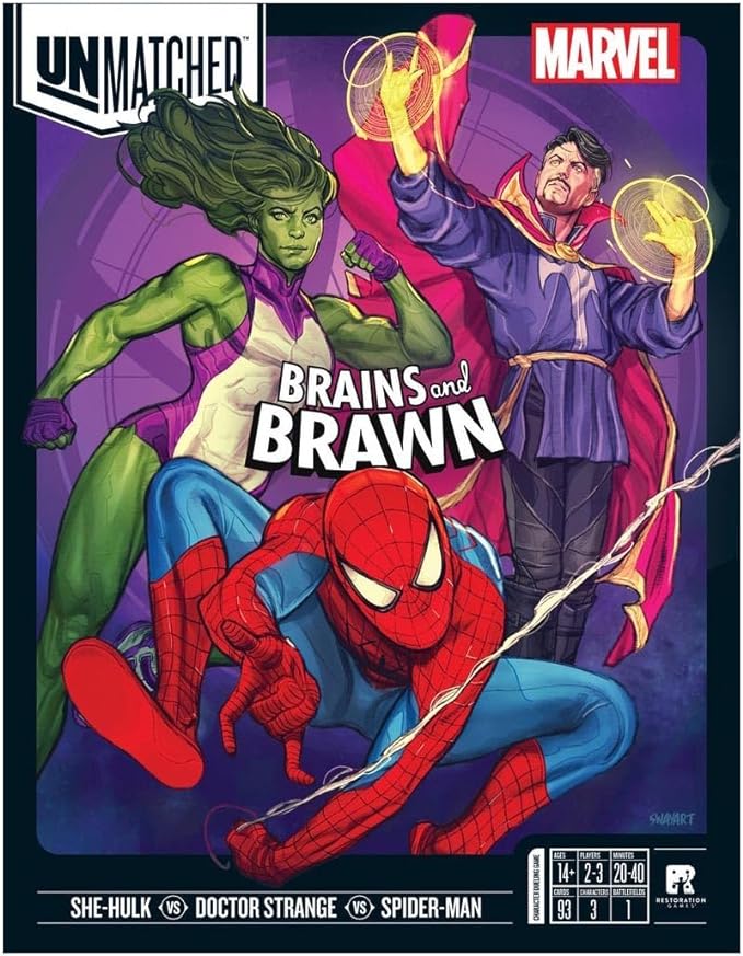 Board Games | Unmatched: Marvel - Brains and Brawn | The Nerd Merchant