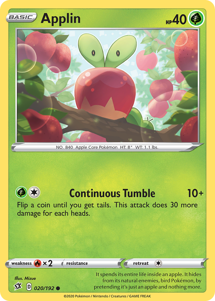 Pokemon | Applin (020/192) [Sword & Shield: Rebel Clash] | The Nerd Merchant