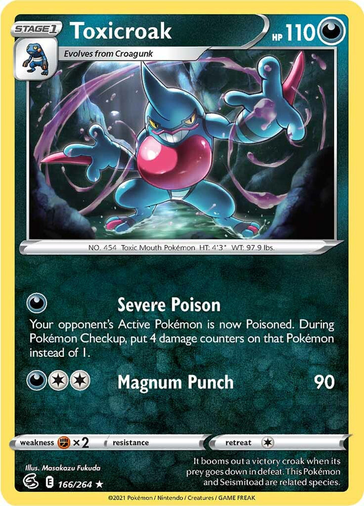 Pokemon | Toxicroak (166/264) [Sword & Shield: Fusion Strike] | The Nerd Merchant