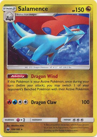 Pokemon | Salamence (106/168) (Cosmos Holo) [Sun & Moon: Celestial Storm] | The Nerd Merchant