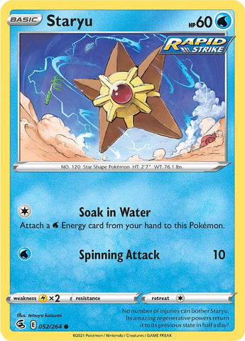 Pokemon | Staryu (052/264) [Sword & Shield: Fusion Strike] | The Nerd Merchant