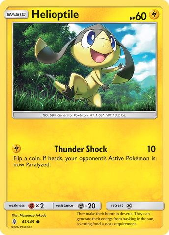 Pokemon | Helioptile (43/145) [Sun & Moon: Guardians Rising] | The Nerd Merchant