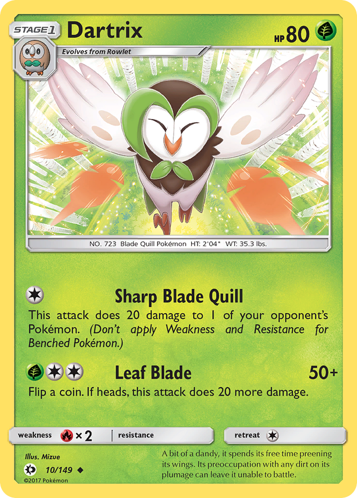 Pokemon | Dartrix (10/149) [Sun & Moon: Base Set] | The Nerd Merchant