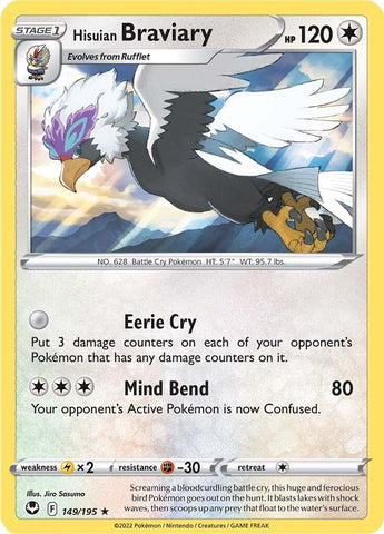 Pokemon | Hisuian Braviary (149/195) [Sword & Shield: Silver Tempest] | The Nerd Merchant