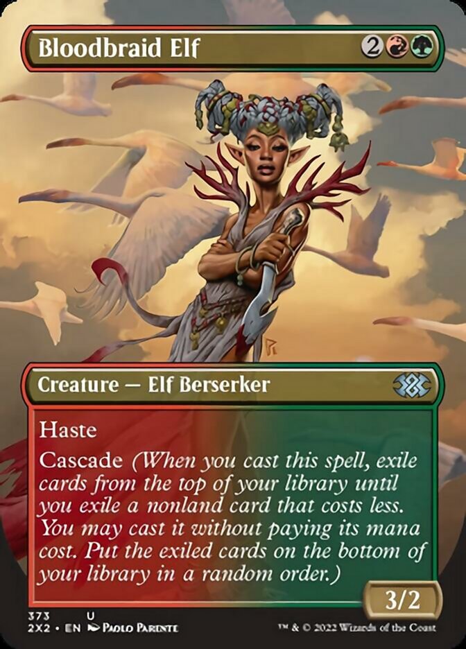 Magic | Bloodbraid Elf (Borderless Alternate Art) [Double Masters 2022] | The Nerd Merchant