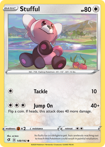 Pokemon | Stufful (149/192) [Sword & Shield: Rebel Clash] | The Nerd Merchant