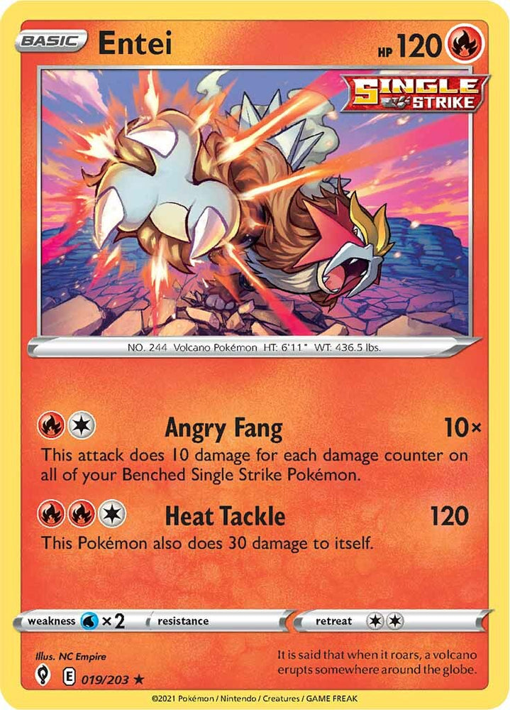 Pokemon | Entei (019/203) [Sword & Shield: Evolving Skies] | The Nerd Merchant