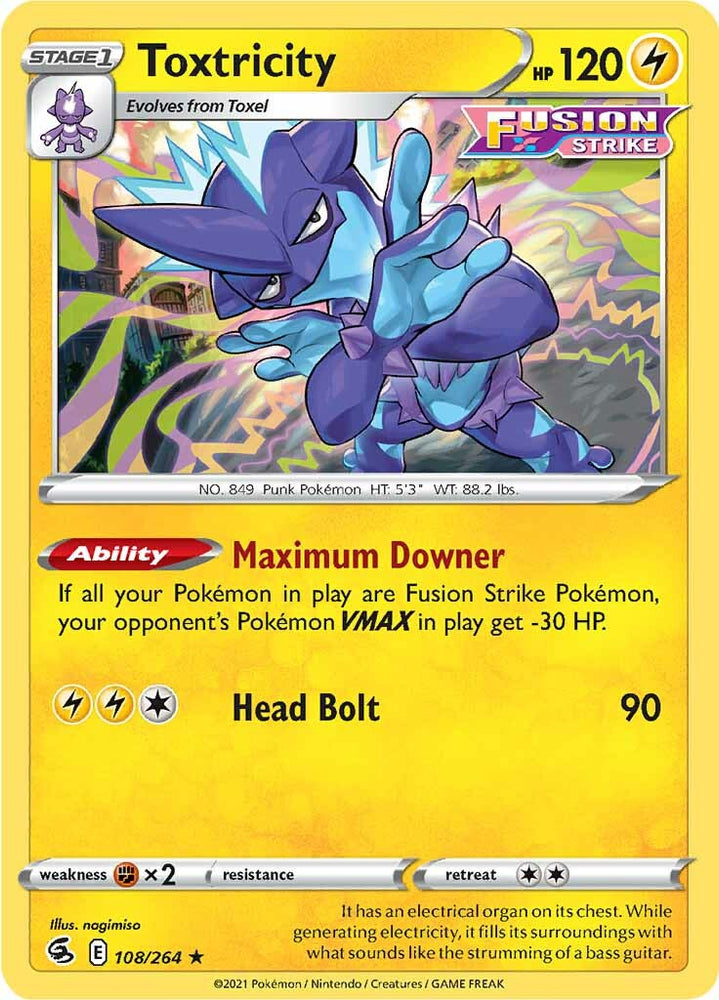 Pokemon | Toxtricity (108/264) [Sword & Shield: Fusion Strike] | The Nerd Merchant