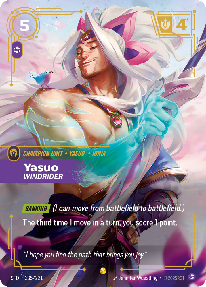 Yasuo, Windrider (Signature Foil) - Spiritforged #235