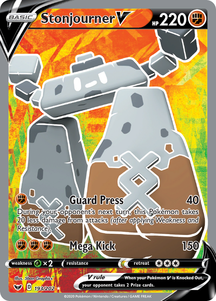 Pokemon | Stonjourner V (193/202) [Sword & Shield: Base Set] | The Nerd Merchant