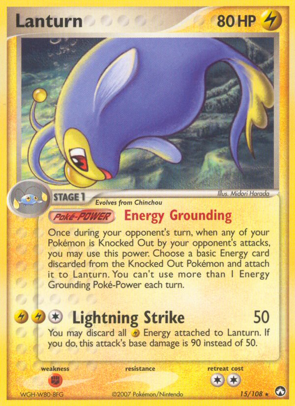 Pokemon | Lanturn (15/108) [EX: Power Keepers] | The Nerd Merchant