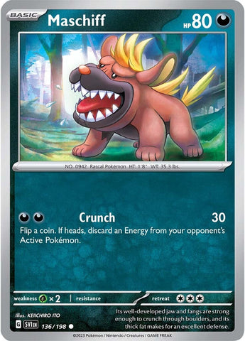 Pokemon | Maschiff (136/198) [Scarlet & Violet: Base Set] | The Nerd Merchant