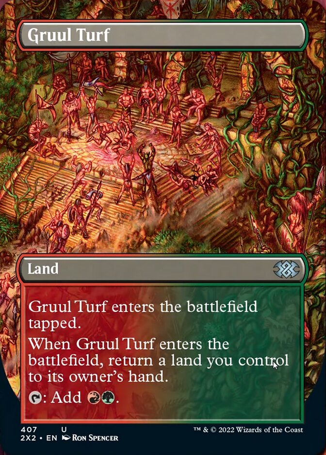 Magic | Gruul Turf (Borderless Alternate Art) [Double Masters 2022] | The Nerd Merchant