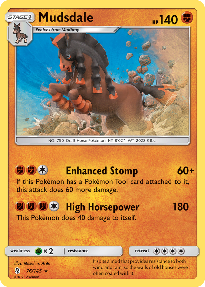 Pokemon | Mudsdale (76/145) [Sun & Moon: Guardians Rising] | The Nerd Merchant