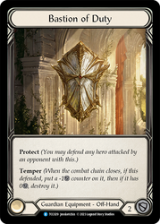 Flesh and Blood TCG | Bastion of Duty [TCC029] (Round the Table: TCC x LSS) | The Nerd Merchant