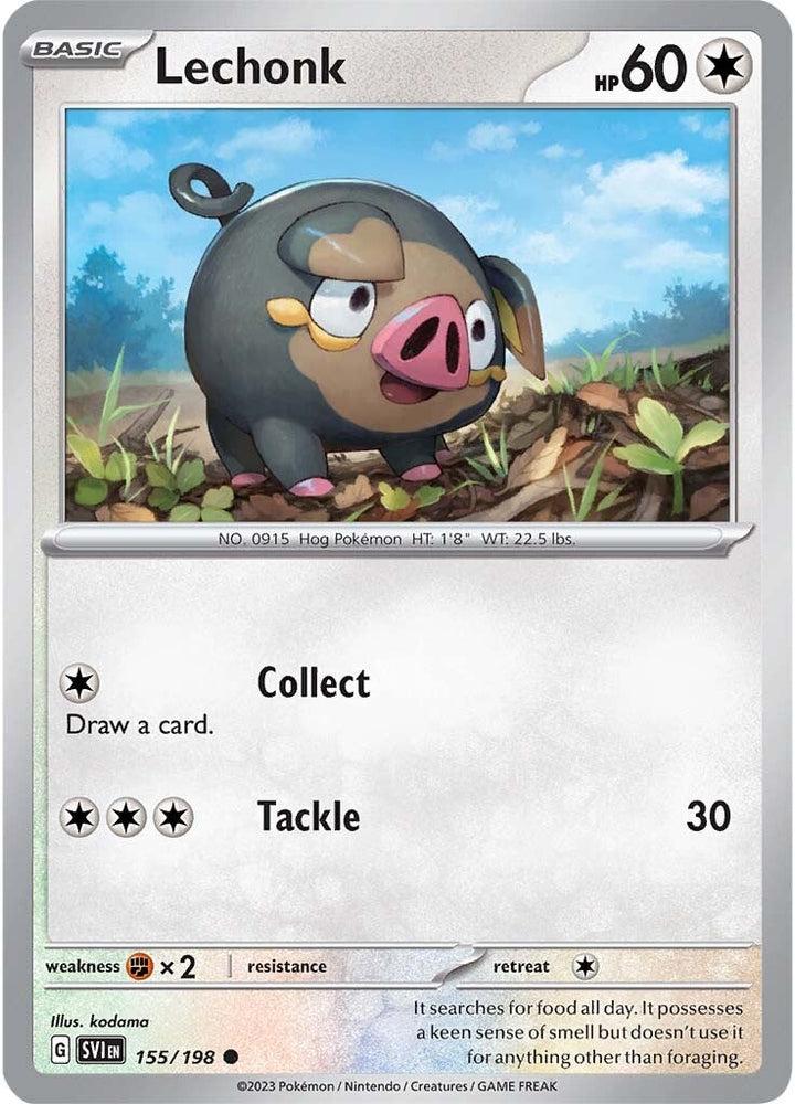 Pokemon | Lechonk (155/198) [Scarlet & Violet: Base Set] | The Nerd Merchant