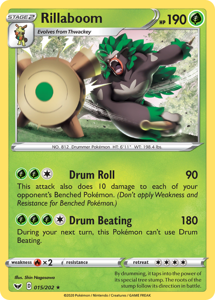 Pokemon | Rillaboom (015/202) [Sword & Shield: Base Set] | The Nerd Merchant