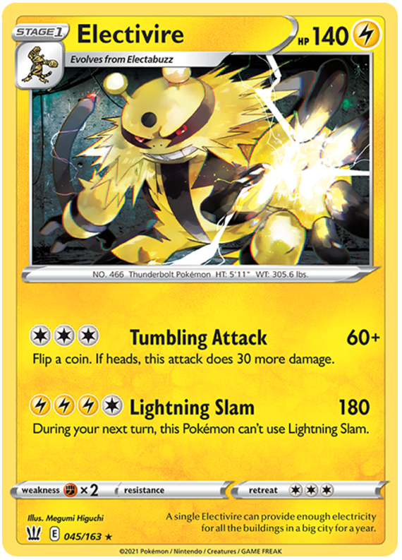 Pokemon | Electivire (045/163) [Sword & Shield: Battle Styles] | The Nerd Merchant
