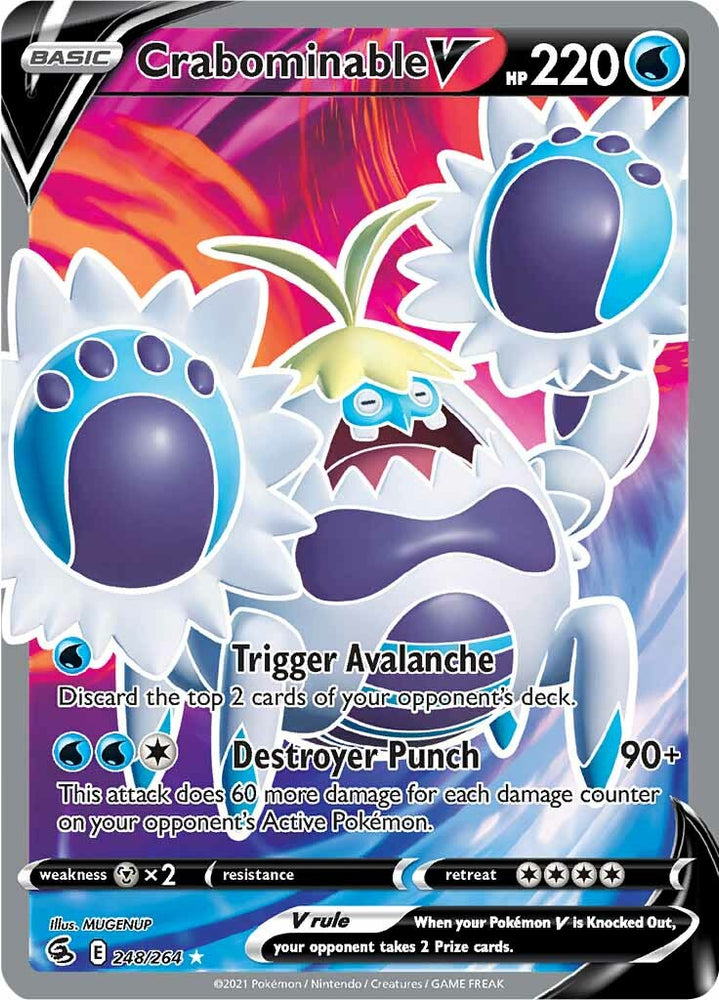 Pokemon | Crabominable V (248/264) [Sword & Shield: Fusion Strike] | The Nerd Merchant