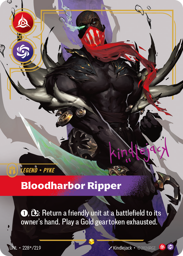 Pyke - Bloodharbor Ripper (Overnumbered) (Foil) - Unleashed (228/219)