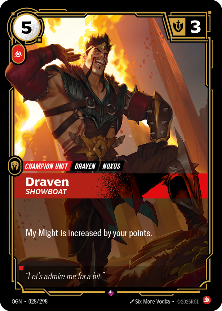 Draven, Showboat (Foil) - Origins #28