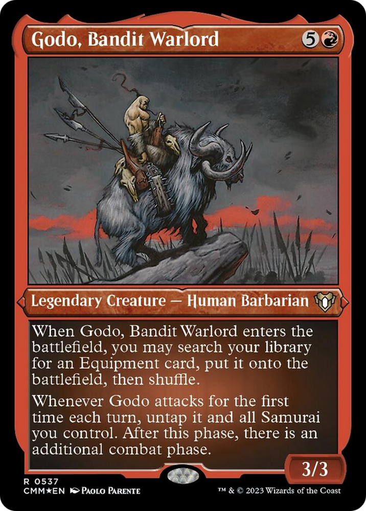 Magic | Godo, Bandit Warlord (Foil Etched) [Commander Masters] | The Nerd Merchant
