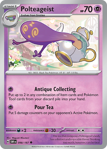 Pokemon | Polteageist (098/197) [Scarlet & Violet: Obsidian Flames] | The Nerd Merchant