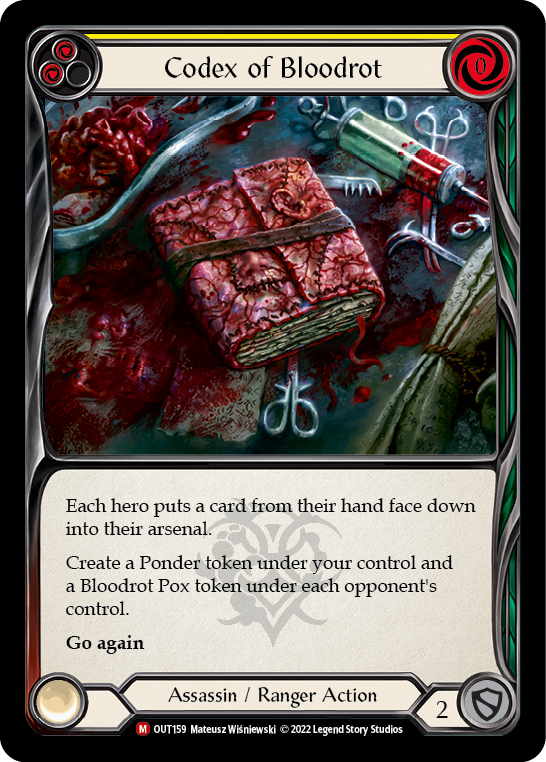 Flesh and Blood TCG | Codex of Bloodrot [OUT159] (Outsiders)  Rainbow Foil | The Nerd Merchant